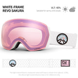 Women Anti-fog Ski Goggles